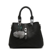 Zarahut Black Leather Shoulder Bag for Women Alligator Pattern Bucket Handbag