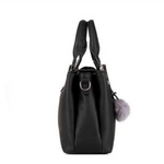 Zarahut Black Leather Shoulder Bag for Women Alligator Pattern Bucket Handbag