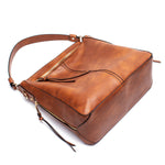 Back view of PU crossbody shoulder tote bag