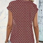 Back view of women's batwing sleeve 3D printed T-shirt