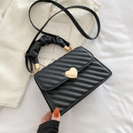 Black quilted Women Handbags