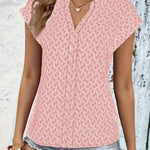 Gray, pink, and red color options of 3D printed batwing sleeve T-shirt