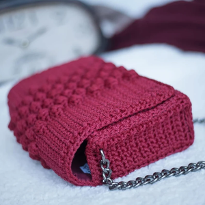 Zarahut Handmade Red Bubble Crochet Bag Women’s Shoulder Purse & Gift Idea