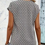 Side view of women's batwing sleeve 3D printed T-shirt